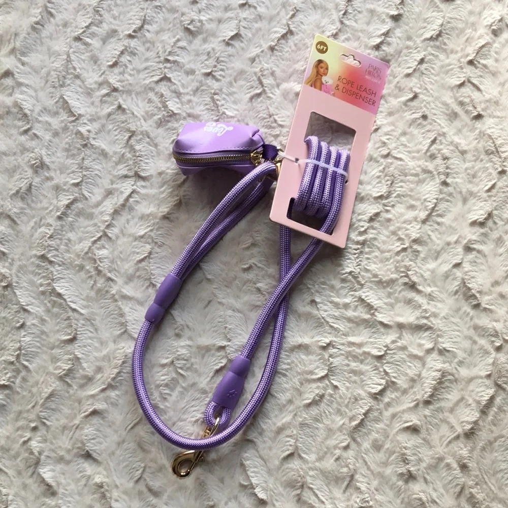 Paris Hilton Purple Rope Leash & Dispenser